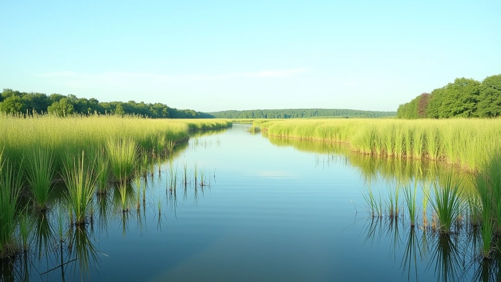 Vasarinė Nemuno delta: žali šnapiai ir ramūs vandens paviršiai vidurdieniu